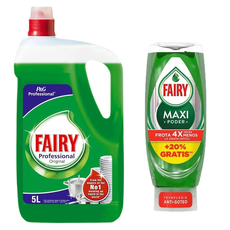 ✅ Delivery 24/72h Fairy Professional Original - Hand Dishwashing Liquid 5 Liters - 綠色 - 查看 1