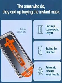 2PCS HD Clean Room Tempered Glass Compatible With Iphone 17/ Compatible With Samsung Galaxy/Compatible With Xiaomi/Redmi 15c/POCO Compatible With HUAWEI/Honor No Bubbles, Easy To Stick, Durable And Firm, Smooth Bare Machine Feel, Screen Anti Spy Glass Protection Film Shell - Clear - View 9