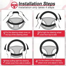 Funda elástica para volante, cálida en invierno, fresca en verano, talla universal. Hecha de microfibra súper suave y transpirable, antideslizante, inodora y portátil.