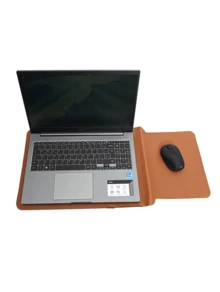 Capa Case Para Notebook Luvas Pasta Couro Caramelo e Black Francabags - Caramelo - Visão 6