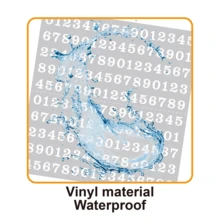 5/10张 0.5英寸 防水乙烯基数字贴纸，小尺寸 办公工业用 数字 ID 日期贴纸 - 彩色 - 查看 3