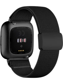 أربطة مطاطية متوافقة مع أربطة Fitbit Versa 2/أربطة Fitbit Versa 2 للسيدات/أربطة Fitbit Versa، مع إبزيم مغناطيسي، أربطة ساعة ذكية من نايلون ناعم ل- Fitbit Versa 2/Versa/Versa Lite/SE - ل- Versa 2 - مشاهدة 18