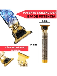 Kit Com Barbeador Profissional Com Aparador de Nariz Bivolt Cortar Cabelo Dragão - Dragão+Aparador - Visão 3