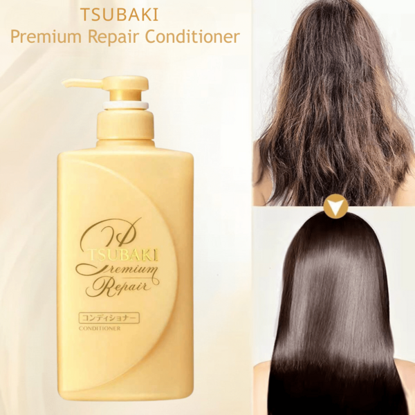 Tsubaki Premium Repair Conditioner 490ml - Deeply Nourishing & Restorative Conditioner For Damaged Hair With Rich Botanical Oils