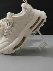 Acrylic L-Shaped High-Heel Sport Shoe Support Stand For Display, With Protective Film - Clear - View 5