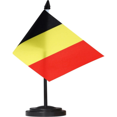 Anley Puerto Rico Deluxe Desk Flag Set - 6 X 4 Inch Miniature Puerto Rican Desktop Flag With 12&#34; Solid Pole - Vivid Color And Fade Resistant - Black Base And Spear Top