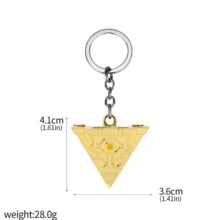 1 件动漫游戏王钥匙扣武藤游戏大尺寸 3D 千年拼图千年轮智慧吊坠钥匙圈男女饰品