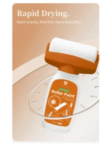 500 Grams Of Roller Paint Self-Brush Latex Paint Wall Repair Indoor Household Decontamination White Wall Repair White Subsidy Paste, With A Large Roller Brush In The Dirty Place Of The Wall To Facilitate Operation, Not Afraid Of Graffiti, Peeling And Cracks On The Wall.