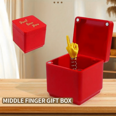 1pc Mysterious & Fun Prank Finger Box - Adult Novelty Surprise Gift, Comes With "Just For You" Message, Durable Plastic Fidget Box, Suitable For Pranks, Parties And Gag Gifts.