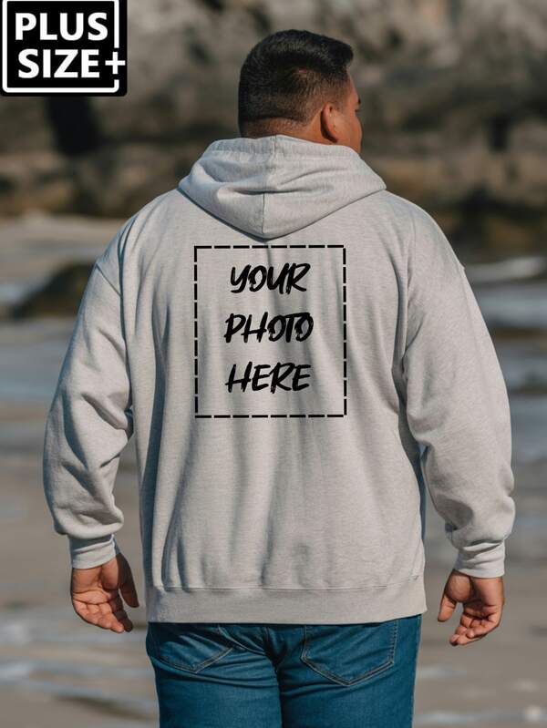 Sudaderas personalizadas para hombres de talla grande (hasta 6XL): Sudaderas con capucha con imágenes - Combinaciones personalizadas de marco grande, adecuadas para varios festivales/aniversarios/cumpleaños/mascotas/parejas, otoño