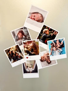 1/3/5 Pcs Custom Photo Fridge Magnets With Personalized Text Printing, Customized Picture Magnets, Decor Gift For Birthdays, Housewarming And Save The Date - Multicolor - View 6