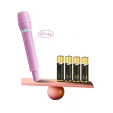 Đạo cụ Micro mô phỏng 5 màu, Đạo cụ Micro bằng nhựa, Phụ kiện đạo cụ trang phục Mic, Micro giả cho Karaoke, Trang trí tiệc tại nhà, Đồ trang trí sân khấu - Nhiều màu sắc có sẵn - Xem 4