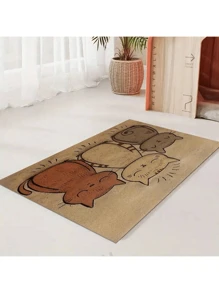 1 件可爱猫主题宠物喂食垫，耐用防滑、吸水、防污，非常适合狗和猫 - 宠物食品和水碗餐垫，适用于家居装饰、厨房地垫、宠物配件，非常适合宠物