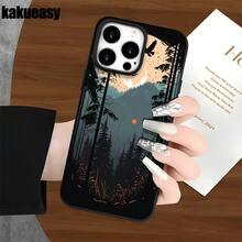 Funda protectora para phone con diseño de montañas de la Selva Negra (1 unidad), compatible con phone 16 Pro Max, 16, 15 Pro, 14, 14 Plus/14 Pro Max, 13, 13 Pro, 12 Pro, 11/11 Pro. Regalos para cumpleaños y fiestas - Blanco - Ver 2