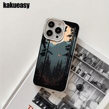 Funda protectora para phone con diseño de montañas de la Selva Negra (1 unidad), compatible con phone 16 Pro Max, 16, 15 Pro, 14, 14 Plus/14 Pro Max, 13, 13 Pro, 12 Pro, 11/11 Pro. Regalos para cumpleaños y fiestas - Blanco - Ver 5