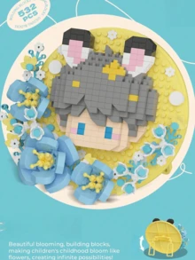 3000+Pcs Micro-Particle Cartoon Characters Desktop Building Block Ornaments Toy Sets, Creative Modeling, Free Assembly, Suitable For Desktop Ornaments, Room Decoration, Window Collection Has Been Given To Friends' Birthday/Holiday Gifts.