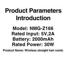 GENAI USB充电式直发梳 - 便携式快速加热造型工具，带LED显示屏 - 防毛躁，适合居家/旅行 - 黑色/粉色 - 彩色 - 查看 13