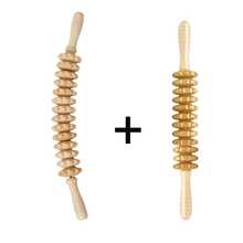 1PC Wooden Massage Roller With 12 Pressure Points, Curved Honeycomb Wood Body Roller For Cellulite Reduction And Body Shaping, Manual Neck Back Leg Arm Relaxation Tool, Home Spa Self-Care, Foldable Design - Beige - View 9