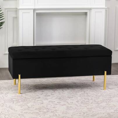 Banca para recamara, Sala de estar, Vestidor  Ideal para guardar Zapatos, Modelo Victoria