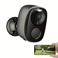 2K Wireless Outdoor Security Camera With Spotlight - Battery Powered, Wi-Fi Connectivity, Color Night Vision, AI & PIR Motion Detection, Two-Way Audio, Black - Multicolor - View 8