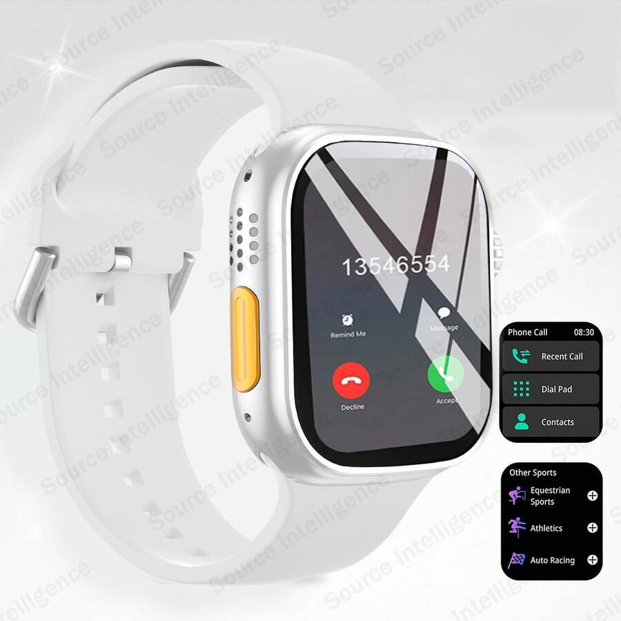 1pc Unisex Silicone Strap Smart Watch With Calling, Pedometer, Calorie Tracking, SMS Notification, Multi-Function For Android And IOS Smartphones