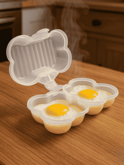Omeleteira para Micro-ondas 2 em 1 – Faz Omelete, Ovo Mexido e Frito Sem Óleo, Cozinha Rápida