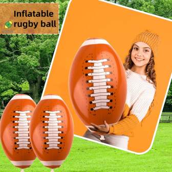 Uppblåsbar rugbyboll, lämplig för utomhussporter