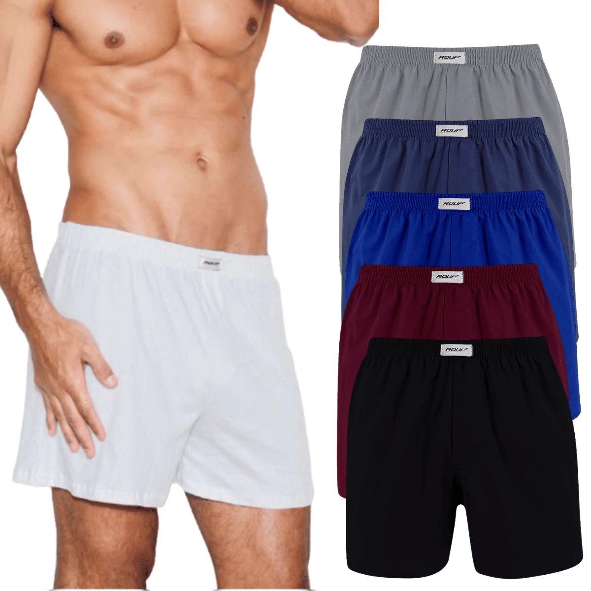 Kit Of 5 Comfortable Cotton Canção Briefs Adult Size S/ M/ L/ XL - Multicolor - View 1