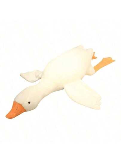 Giant White Goose Plush Pillow, Large Fluffy Goose Stuffed Animal, Soft Long Body Plush Toy, Cute Hugging Cushion For Bedroom, Gift For Adults & Kids,Emotional Healing Squishy Toy, Stress Release Vent Squeeze Toy,