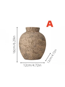 1 Peça de Azulejo Cerâmico Antigo de Pizza com Estilo Curto e Robusto, Adequado para Decoração de Arte de Hospedagem Estilo Japonês, Decoração de Vaso, Arranjo de Flores Internas de Fazenda Rural, Belo Vaso de Entrada Decoração de Atmosfera