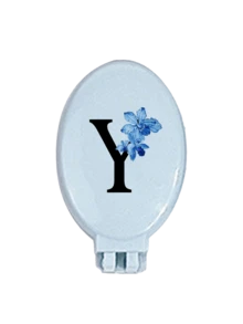 Printed With Daisy Initial Letter A-Z Pink Portable Hollow Comb Makeup Mirror Integrated Portable Folding Mirror Comb & Makeup Mirror