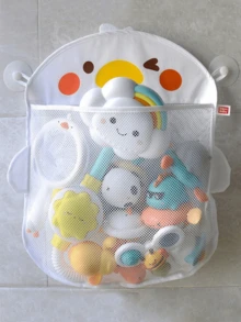 Yellow Duck Storage Net Bag Toy Bag, Children's Shower Toy, Waterproof And Draining Cartoon Dinosaur Bathroom With Suction Cup Hanging Bag(Some Accessories Come In Random Colors Subject To Physical Object), Bath Toys, Baby Toys, Toddler Toys - Multicolor - View 3