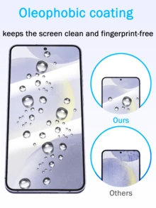 2pcs Full Coverage Tempered Glass Screen Protector, Bubble-Free, No Edges, Easy Installation, Suitable For Galaxy & Other Models, Full Screen Coverage Gift, Suitable For Birthdays, Easter, Presidents' Day, Etc. To Give To Family And Friends As Mobile Phone Screen Protector, Phone Accessories. Waterproof Shockproof Anti-Fall Anti-Fall Scratch Resistant Anti-Fingerprint - Black - View 4