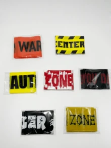 1pc Halloween Party Decoration Caution Tape, Horror Party Decor Supplies Halloween Warning Tape [Reference Image 8] - Multicolor - View 5