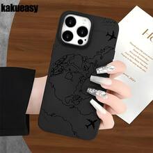 Funda protectora para phone (1 unidad) con diseño de línea negra y orificios grandes. Compatible con phone 16 Pro, 16, 15 Pro, 14, 14 Plus/14 Pro, 13, 13 Pro, 12 Pro y 11/11 Pro. Regalos para cumpleaños y celebraciones. - Blanco - Ver 7