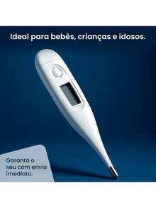 Termômetro Digital com Função Sonora e Tela Grande de Fácil Leitura - Branco - Visão 7