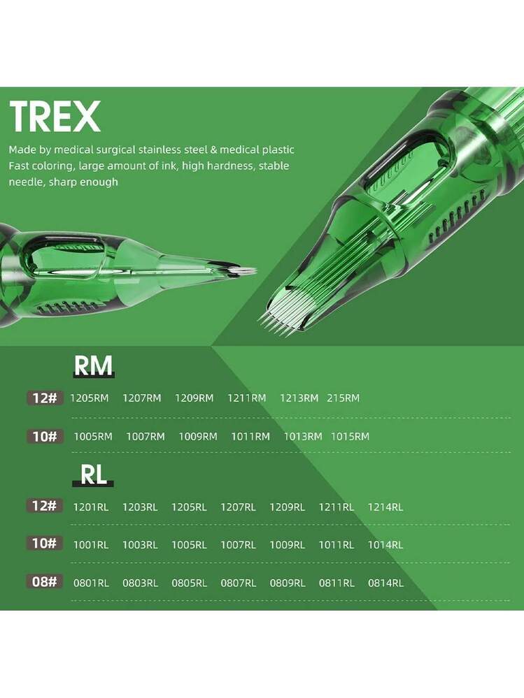 XNET T-REX 20個 タトゥーニードル、パーマネントメイクアップ