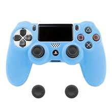 Xahpower Silicone Protective Skin Case For Dualshock 4 PS 4 Pro Slim Gamepad Rubber Shell Skin + 2 Thumb Grips Caps - Multicolor - View 11