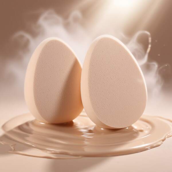 1/2pcs Large Size Edged Lotus Pink Water Drop Shaped Dry & Wet Makeup Sponge, NBR Latex Non-Absorbing Powder Puff For BB Cream, Foundation, Concealer