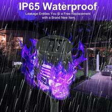 4 Pieces Solar Powered Skull Stake Lights Purple Flame Weatherproof Waterproof Spooky Halloween Pathway Lights Creepy Atmosphere Garden Yard Party Holiday Decor - Purple - View 5