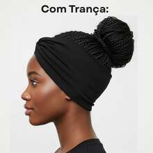 Women's Cross Headband Hair Turban - 黑色 - 查看 6