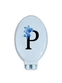 Printed With Daisy Initial Letter A-Z Pink Portable Hollow Comb Makeup Mirror Integrated Portable Folding Mirror Comb & Makeup Mirror