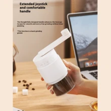 1 件升级版外部调节齿轮电动咖啡研磨机，500mah 自动咖啡豆机，可充电咖啡机，专业陶瓷研磨芯研磨机，38 级外部粗磨和细磨调节 - 彩色 - 查看 7