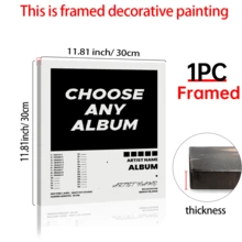 1张定制歌曲海报 - 音乐墙饰，专辑封面印刷品，音乐应用海报，可选择任意歌曲，专辑封面帆布画，无框装饰，精致现代，简约定制，个性化，独一无二，送给男友、女友、爸爸、妈妈、家人、朋友的理想礼物 - No Frame - 查看 22