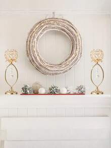 2/8 chân nến pha lê kim loại vàng thanh lịch với mặt dây chuyền pha lê và thiết kế rỗng - Đồ trang trí bàn tiệc cưới, kỷ niệm, sinh nhật, phụ kiện trang trí nhà lãng mạn, đồ trang trí kỷ niệm | Tay nghề kim loại tinh xảo, đồ trang trí chân nến - Nhiều màu - Xem 7