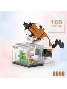 2000+ piezas Nuevo juego de bloques de construcción en miniatura con temática de animales lindos, como cachorros de Corgi, búhos, delfines, conejos, gatos y otros animales, para ensamblar creativamente, adecuado para decoración de ventanas, sala de estar, regalos de Acción de Gracias/cumpleaños, fiestas. Juguete antiestrés - Multicolor - Ver 7