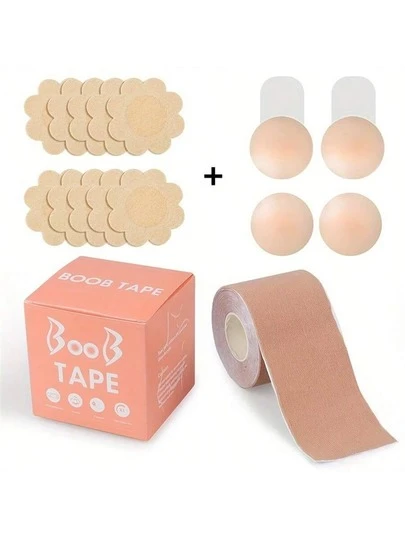 Invisible Lingerie Accessory Set, Breast Lifting Patches And Breast Support Straps, Suitable For Strapless Dresses, Women's Underwear And Lingerie Accessories