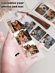 1PC Custom Bookmark With Personalized Photo/Image/Text In Packs For All Other Ornaments,Custom Photo Bookmark Gift For Her, Reader Gifts, Mothers Day Gift, Fathers Day Gift, Birthday Gift Idea, Picture Bookmark Gift For Mom Dad - Multicolor - View 4