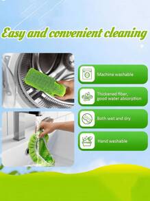 1 Pack/4 Packs/6 Pack, Elastic Band Flat Mop Cloth - Super Absorbent, Washable, Durable, Easy To Clean, Soft, Dust Mop Head Refill - Ideal For Cleaning Supplies And Home Maintenance, Microfiber Mop Pads Are Reusable (This Is A Small Size Mop Cloth, Suitable For Sizes 25.4*11.5 Cm Mop Board, Please Check The Picture And Size Carefully Before Purchasing) , Strong Absorption, Pet Hair Removal