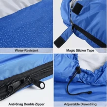 Camping Sleeping Bag, Lightweight And Waterproof - A Must-Have For Camping, Travel, And Outdoor Activities, Suitable For Camping, Hiking, And Cold Weather All Year Round - 藍色 - 查看 3